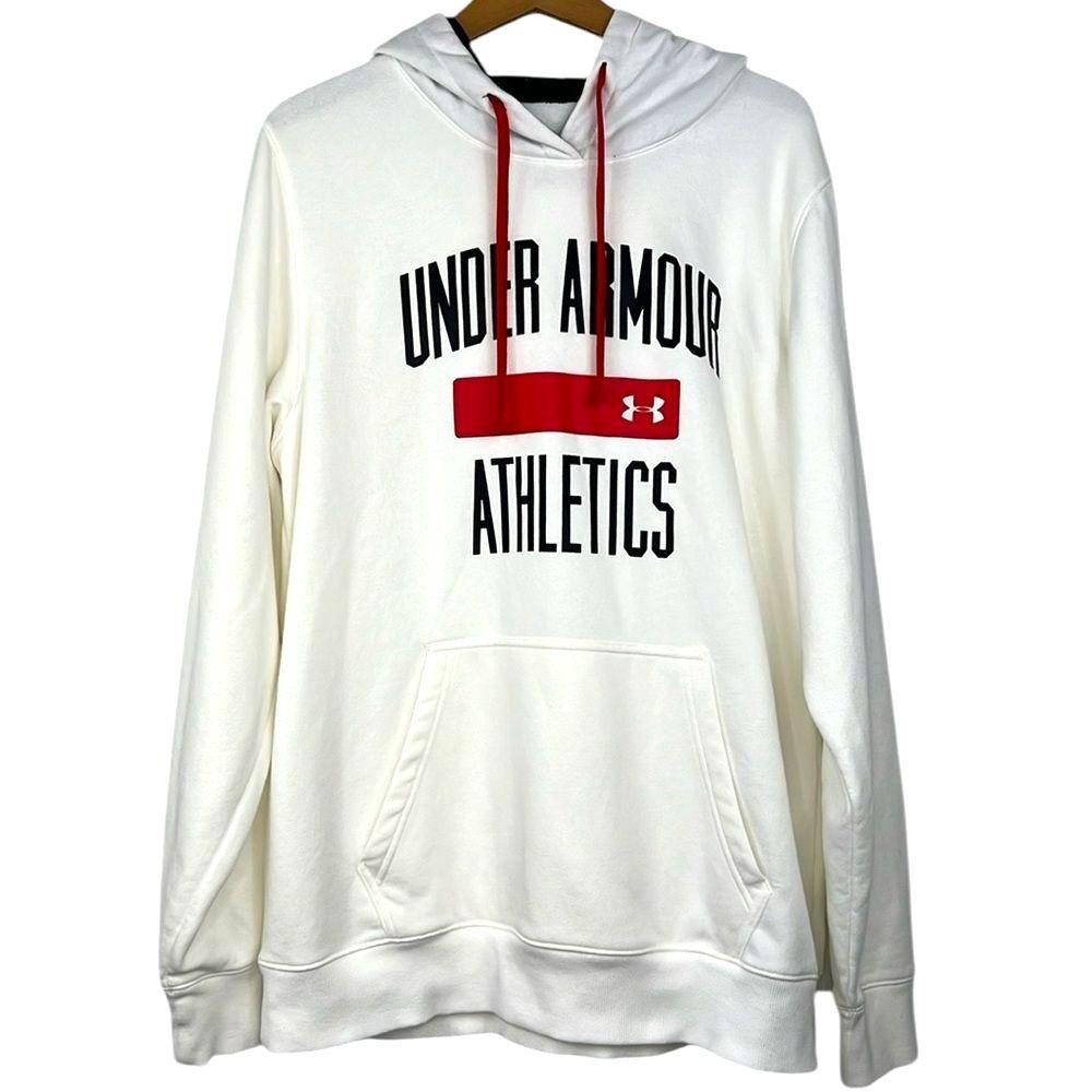 Under Armour Athletics ColdGear Storm Hoodie White Loose Fit Size Large